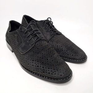 Vince Camuto Lesta Perforated Leather Studded Oxfords 7M